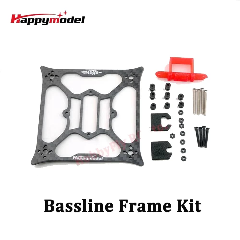 HappyModel Bassline 2S 2inch FPV Drone Carbon Frame Kit with Battery Tray Screws Pack  RC Tools - 1