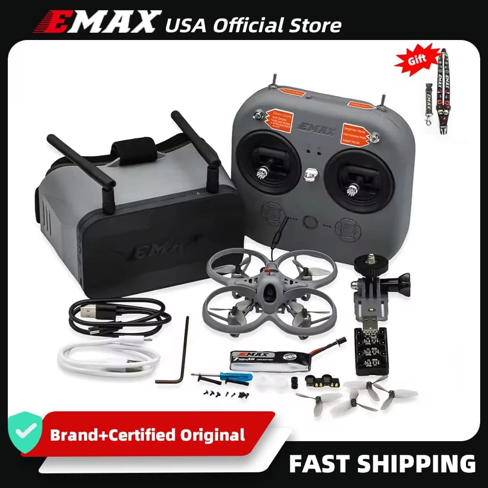 Emax USA Official Tinyhawk Lite BNF RTF FPV Racing Drone 75mm 0806 Motor Nano 3 Camera 25mW/100mW/400mW RC Quadcopter 2.4G ELRS - 1