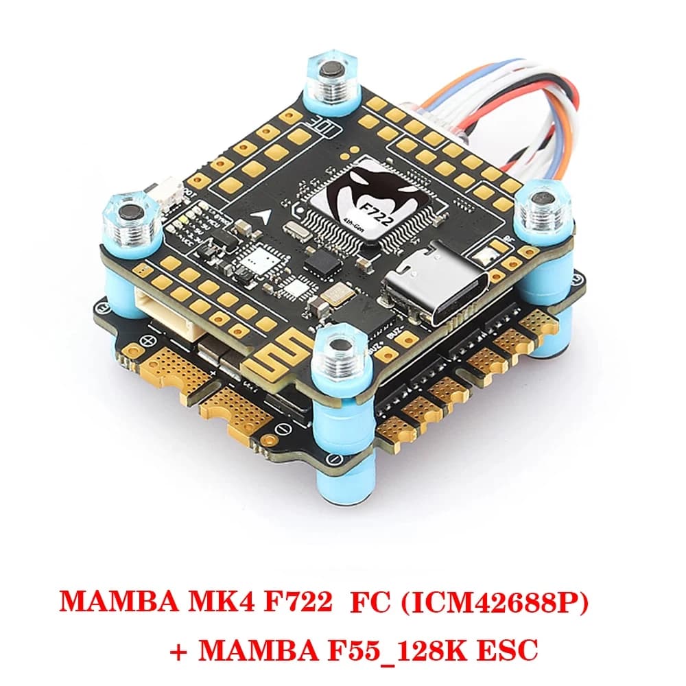 DIATONE MAMBA MK4 F722 Flight Controller ICM42688P W/ AM32  F55 / F65_128K 4in1 ESC Dshot 300/600/1200 for RC FPV Racing Drone 5
