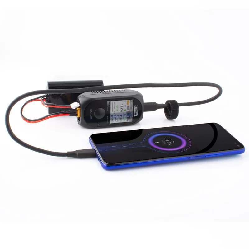 ToolkitRC M4Pocket 80W 5A MINI Smart Balance Charger input USB-C XT30 XT60 Output For 1-4S Lipo LiHv LiFe Battery 5