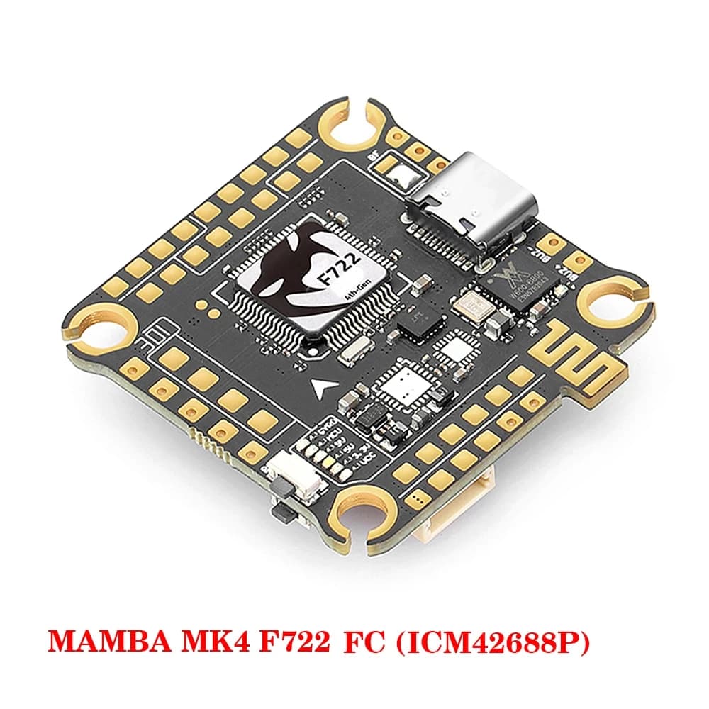 DIATONE MAMBA MK4 F722 Flight Controller ICM42688P W/ AM32  F55 / F65_128K 4in1 ESC Dshot 300/600/1200 for RC FPV Racing Drone 4