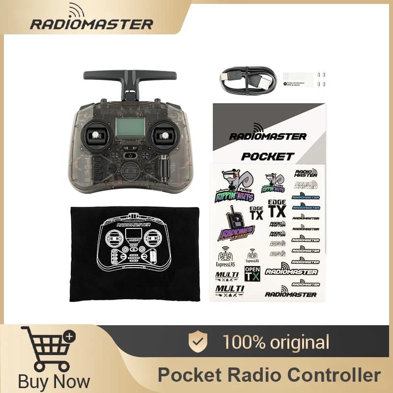 Radiomaster Pocket Hall Gimbal Transmitter Remote Control Portable Lightweight Built In LED Light Foldable Antenna 100% Original - 1