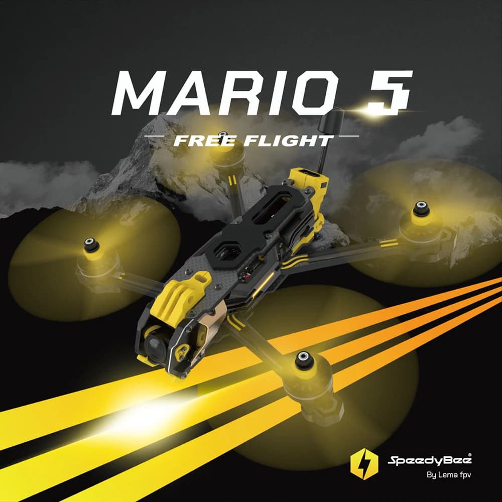 SpeedyBee Mario 5 Mario5 Frame O4 DC/ XH 227mm/XH 226mm 3K Carbon Fiber FPV Frame Kit
