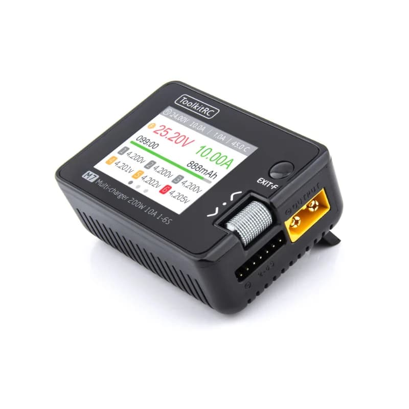 ToolkitRC M7 Balance Charger Discharger Multi Function Charger for 1-6S Lipo Battery RC Airplanes Fixed-Wing Lithium Battery