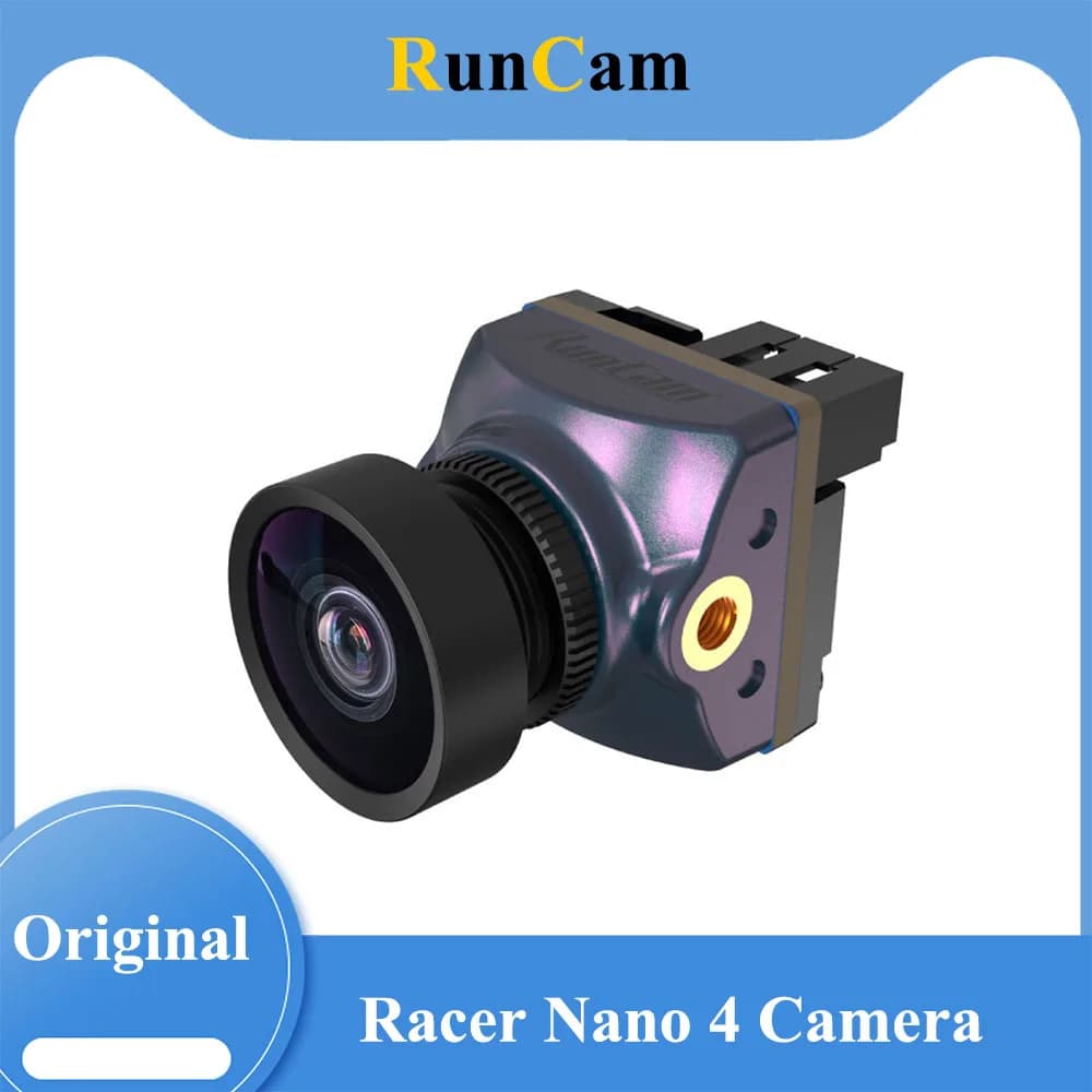 RunCam Racer Nano 4 1200TVL Super WDR CMOS Sensor Waterproof LED Lighting Track Mode FPV Camera NTSC/PAL for RC Freestyle Drone - 1