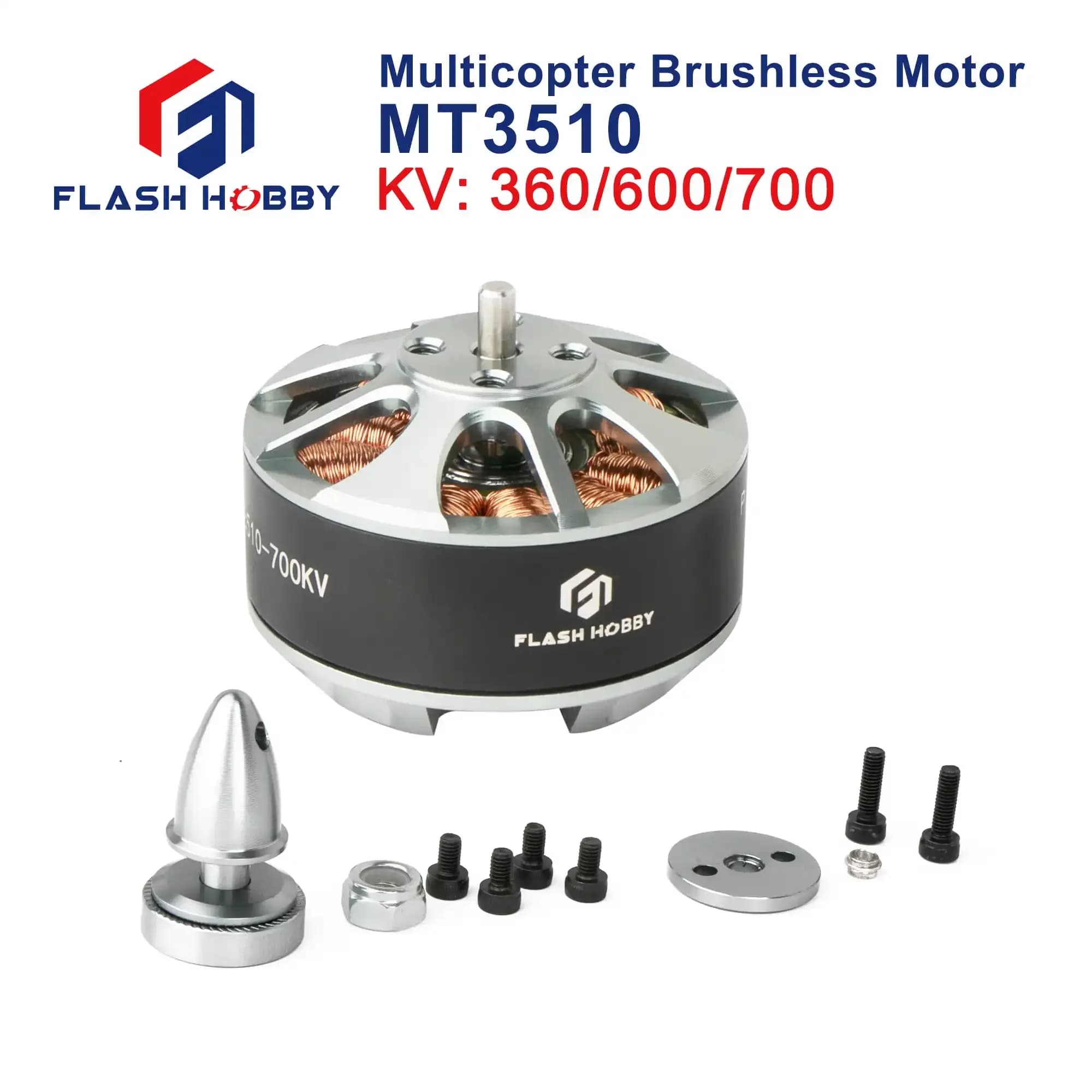 Flashhobby MT3510 3510 360KV 600KV 700KV Outrunner Brushless Motor for Multirotor Aircraft Multiaxis Motor - 1