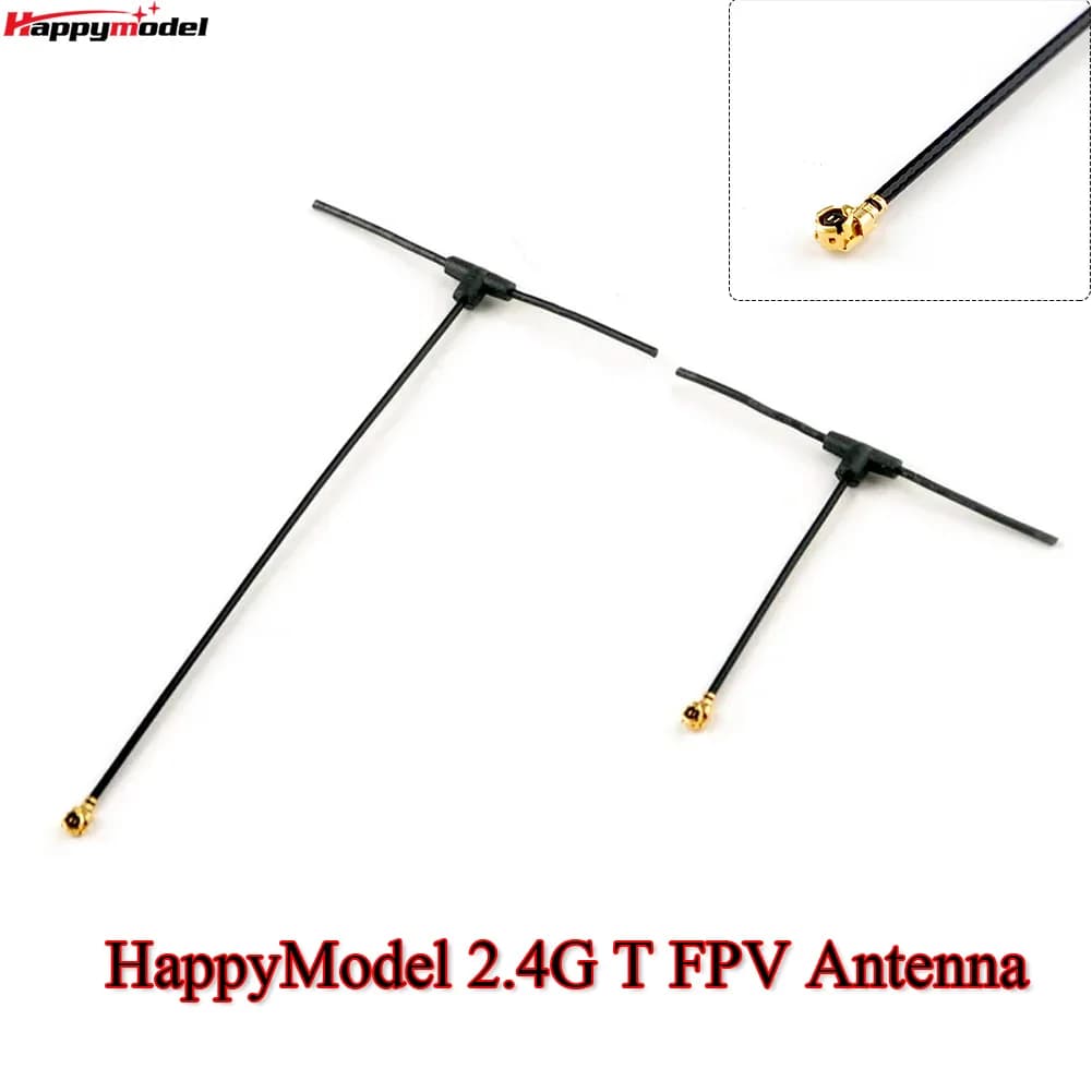 Happymodel 2.4G T Omnidirectional FPV Antenna 40MM 90MM IPEX U.FL For ELRS EP1 EP2 Receiver TBS Tracer RC FPV D - 1