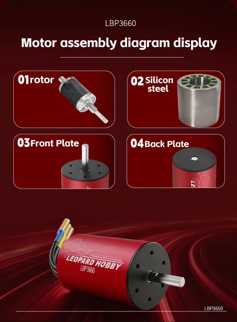 LEOPARD HOBBY leopardhobby brushless motor LBP3660 high power brushless system Brushless Motor Hobbywing QUICRUN WP 10BL120 G2 6