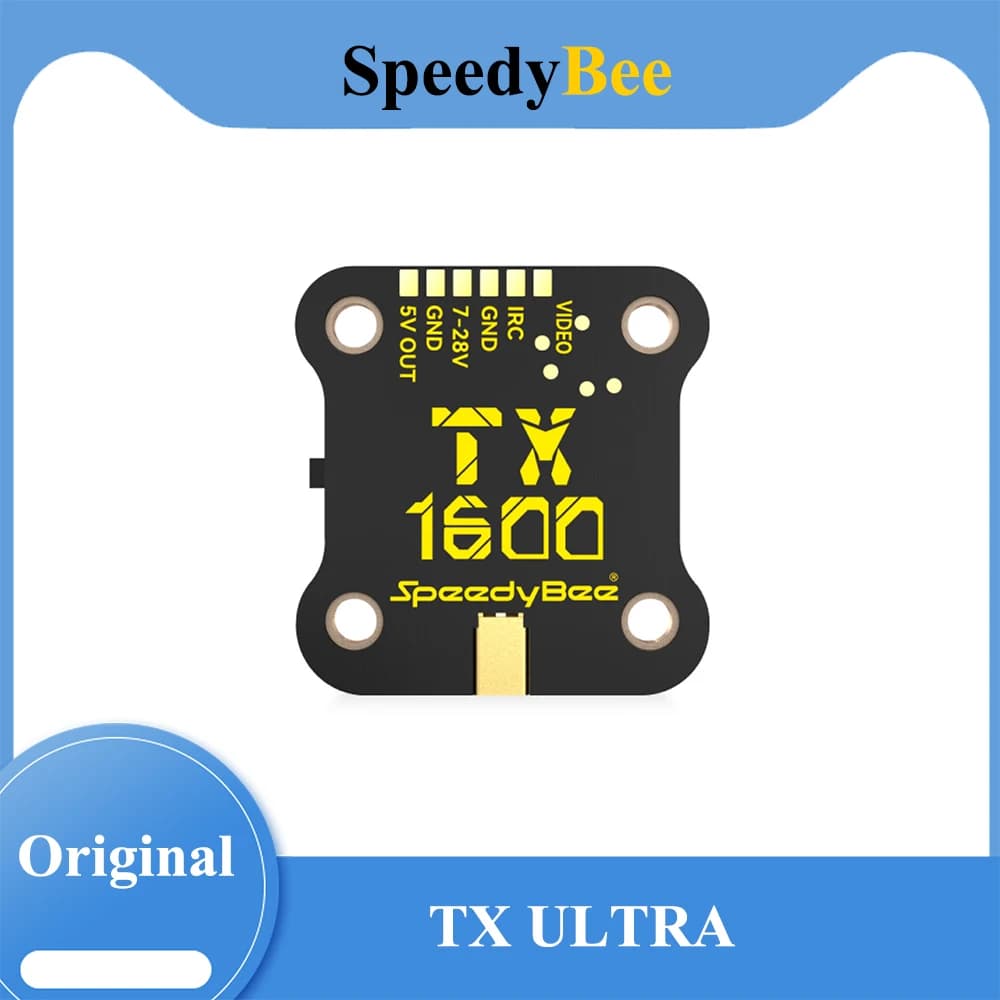 SpeedyBee TX ULTRA TX1600 5.8GHz 48CH 1.6W Analog VTX High-efficiency Heat Sink 2-6S LIPO 20X20mm for FPV Long Range Drones - 1
