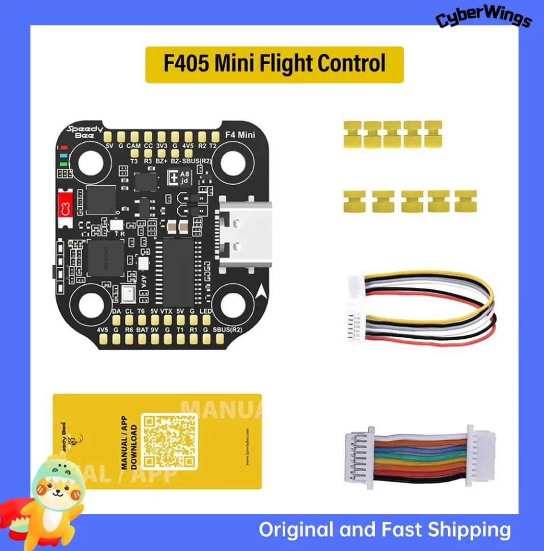 SpeedyBee F405 Mini Flight Controller BLS 35A ESC Mini V2 20x20 Stack for RC FPV Freestyle Racing