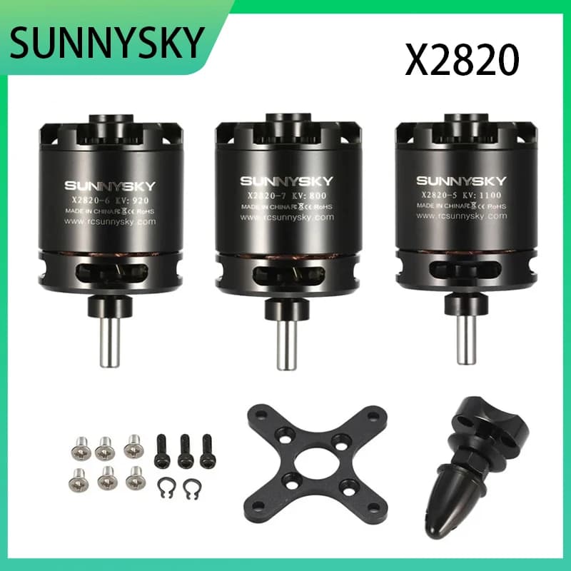SUNNYSKY X2820 Series External Rotor Brushless Motor 800KV 920KV 1100KV 3~5S Lipo 5mm Shaft RC Fixed-wing Aircraft - 1