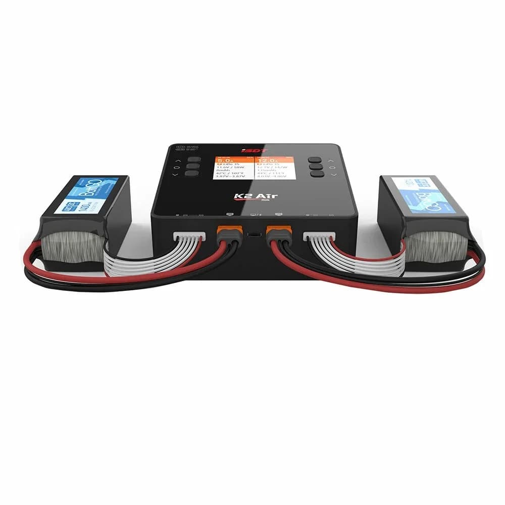 2026 hot sale ISDT K2 Air AC 200W DC 500Wx2 20A Dual Channel Balance Lipo Charger Discharger for Lipo NiMh Pb Battery