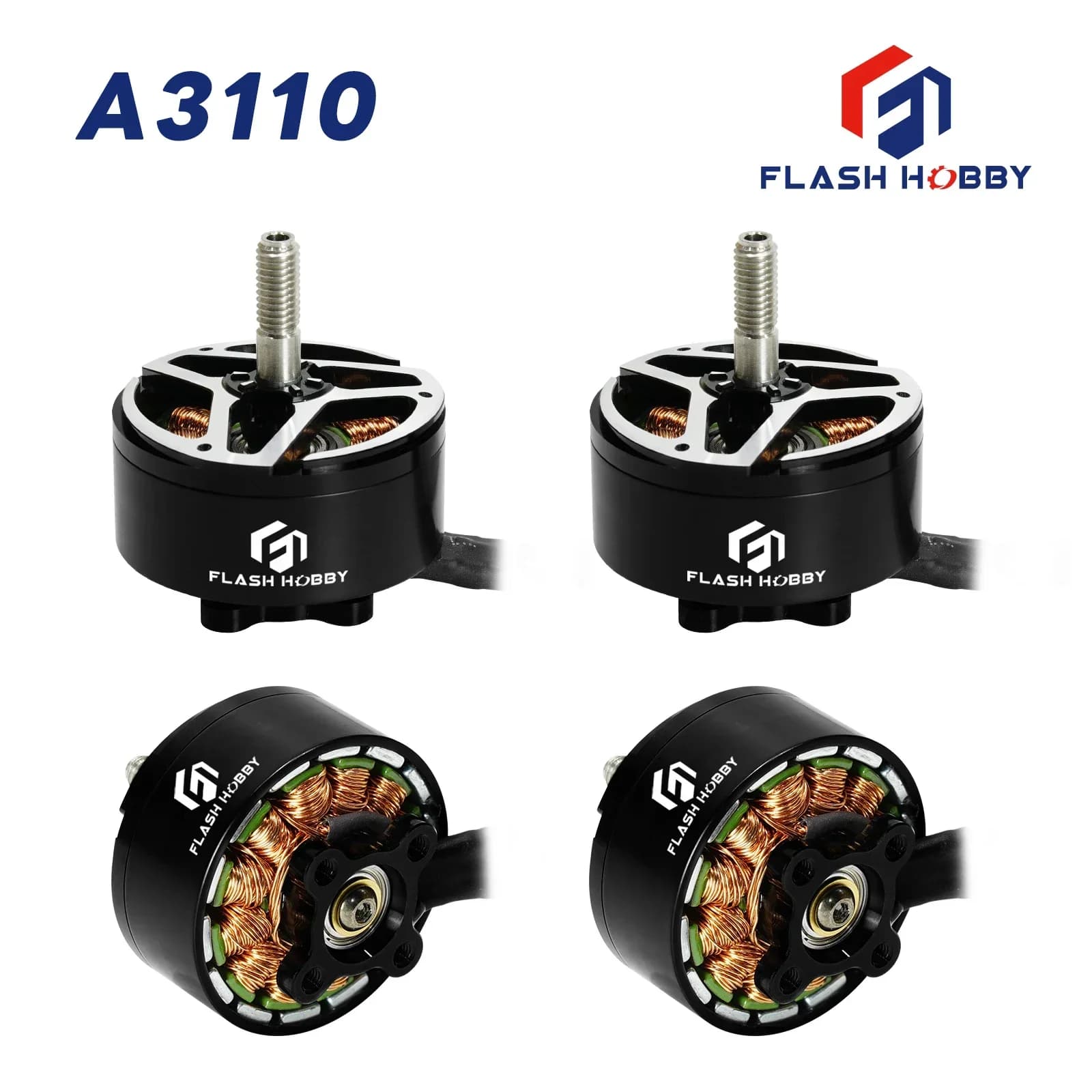 A3110 900KV Motor FLASHHOBBY Brushless Motor 6S LIPO for FPV Freestyle 9inch 10inch Long Range Cinelifter Drones DIY Parts