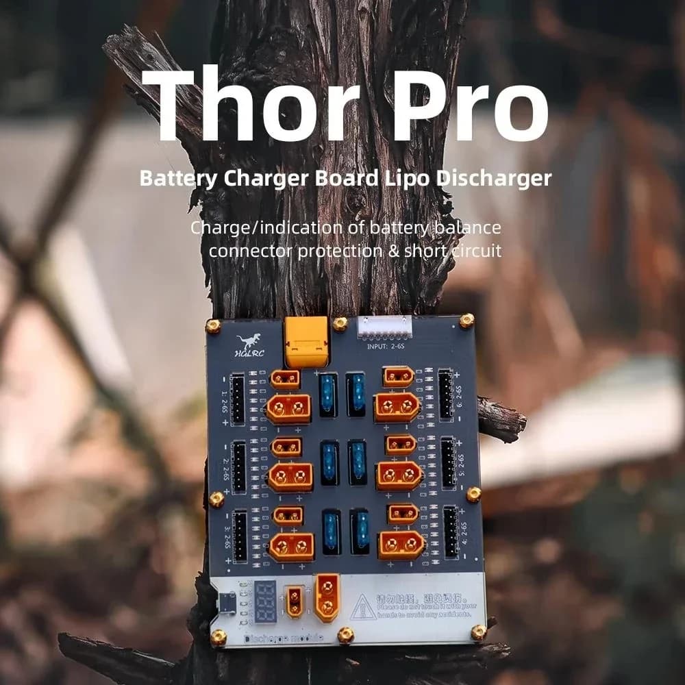 HGLRC Thor 6 Pro Port LIPO Balance Charger Board 40A XT60 XT30 Plug 2-6S LIPO Discharger for IMAX B6 ISDT Q6 Nano HOTA D6 Pro P6 - 1