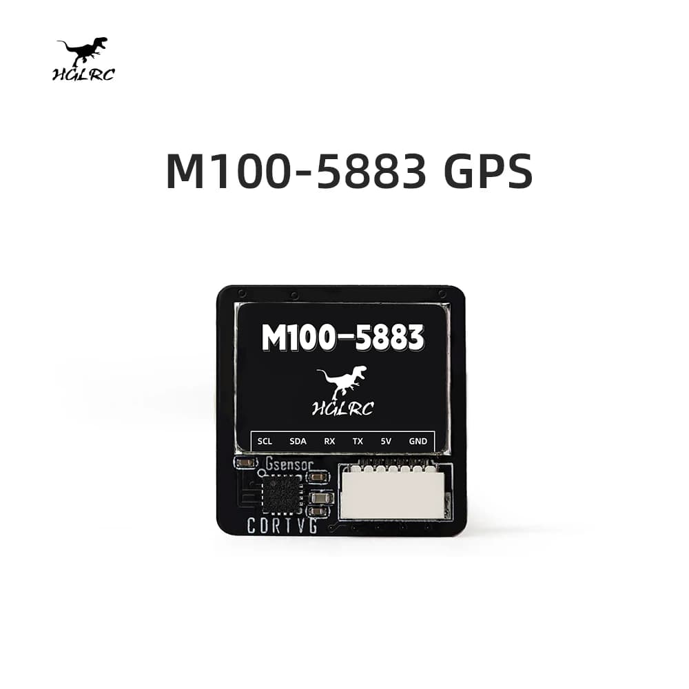 HGLRC M100-5883 M10 GPS Module with Compass Ceramic Antenna on-board LED Indicators 21x21mm for RC Airplane FPV Long Range - 1