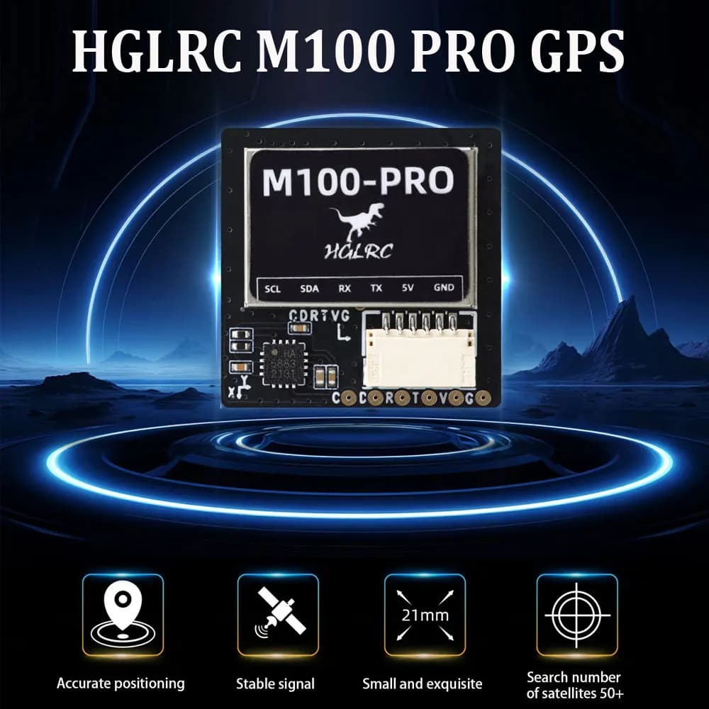 HGLRC M100 PRO GPS Chip B101 10th Generation Protocol Chip QMC5883L Compass for FPV Racing Freestyle Drones