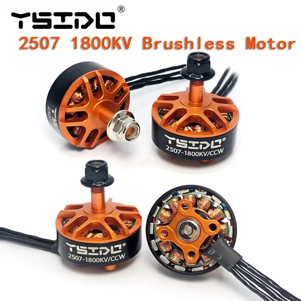 YSIDO 2507 1800KV 3-6S Brushless Motor for RC GEPRC 5Inch 250 220 Drone Eachine Tyro129 Darwin129 FPV Racing Multirotor Parts - 1
