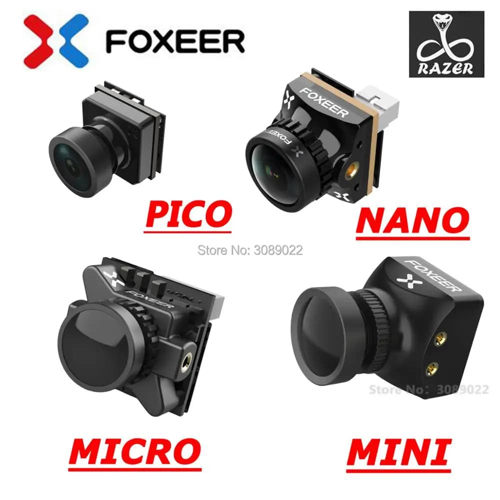 Foxeer Razer Pico Mini Micro NANO 1200TVL FPV Camera 4:3 16:9 NTSC PAL Switchable for RC Drone, 1.8mm Lens, Low Latency, Lightwe $37.85$54.78 -30%58 soldNew shoppers save $16.934 × $9.46 with no interestSee previewSimilar items