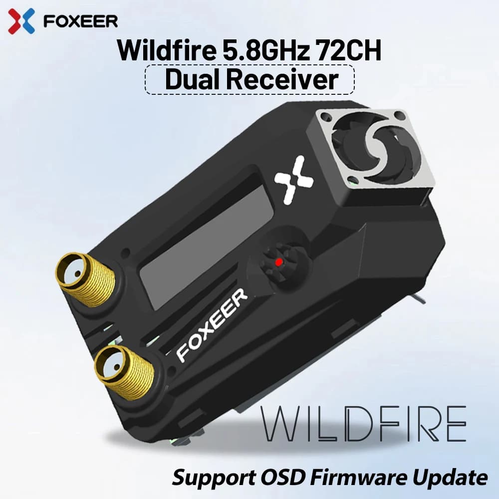 FOXEER Wildfire 5.8GHz 72CH Dual Receiver OLED Screen Support OSD Firmware Update 5-16V for Fatshark RC FPV Goggles DIY Parts $204.392 sold4 × $51.1 with no interestExtra 3% off with coinsSee previewSimilar items